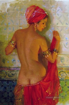 Belle femme KR 016 Impressionist Peinture à l'huile